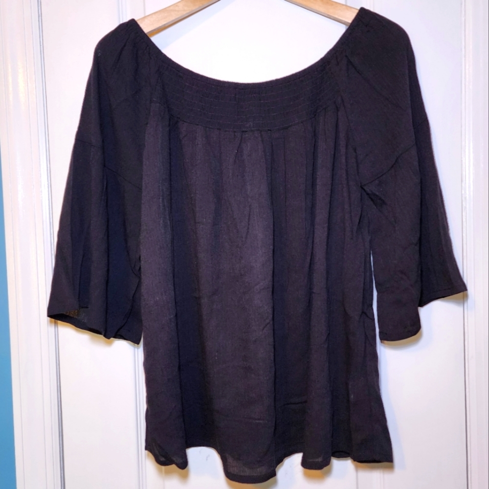 Coco + Carmen Rylie Smock Neck Top Size S/M